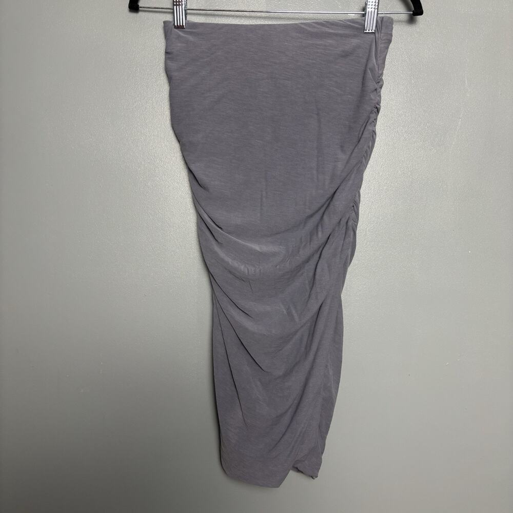 James Prese Women’s Strapless Grey Dress Size 1 Made In USA Mini Short